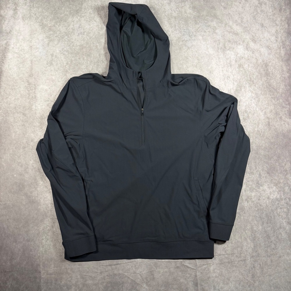 Lululemon Surge Warm Half Zip Hoodie Graphite Grey Mens Large Pullover LM3ANKS
